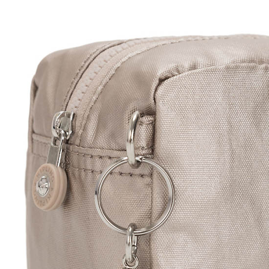 Kipling Gleam Metallic Pouch Vesker Beige | NO 1083UZ